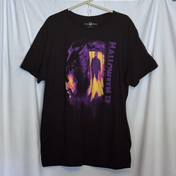 Halloween II Michael Meyers Men’s Graphic T-shirt Black Size XL Horror Movie - Picture 1 of 7
